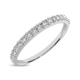 14K White Gold Diamond 1/6 Ct.Tw. 9 Stone Anniversary Band