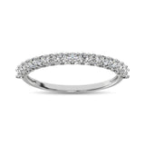 14K White Gold Diamond 1/4 Ct.Tw. 9 Stone Anniversary Band