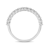 14K White Gold Diamond 1/4 Ct.Tw. 9 Stone Anniversary Band