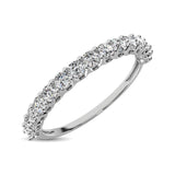 14K White Gold Diamond 1/4 Ct.Tw. 9 Stone Anniversary Band