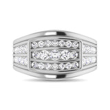 10K White Gold 1 1/2 Ct.Tw. Diamond Men's Fashion Ring