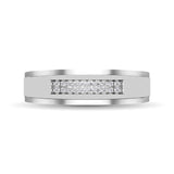 10K White Gold Diamond 1/10 Ctw Mens Ring