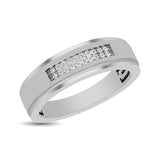 10K White Gold Diamond 1/10 Ctw Mens Ring