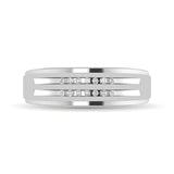 10K White Gold Diamond 1/10 Ctw Mens Ring