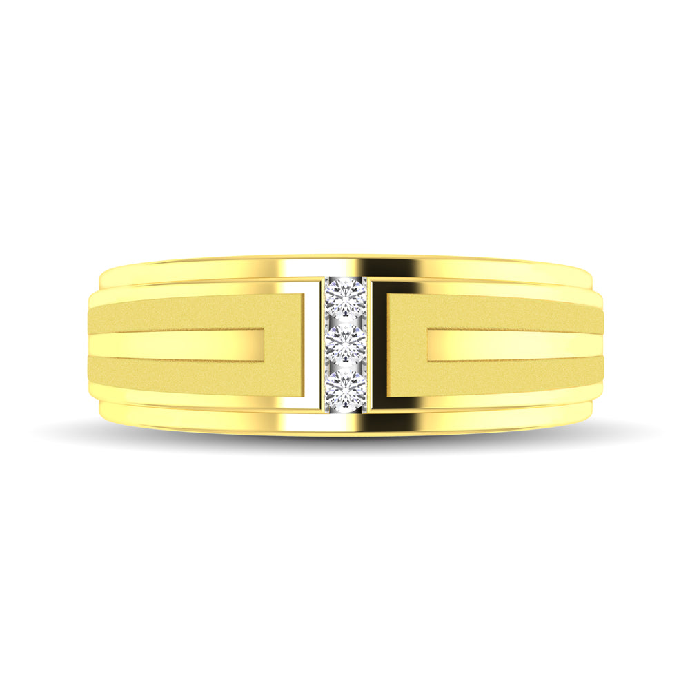 10K Yellow Gold 1/10 Ct.Tw. Diamond Men's Ring