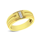 10K Yellow Gold 1/10 Ct.Tw. Diamond Men's Ring