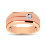 10K Rose Gold 1/10 Ct.Tw. Diamond Men's Ring