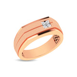 10K Rose Gold 1/10 Ct.Tw. Diamond Men's Ring