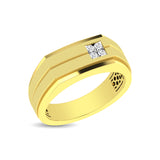 10K Yellow Gold 1/10 Ct.Tw. Diamond Men's Ring