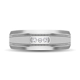 10K White Gold Diamond 1/10 Ctw Mens Ring