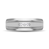 10K White Gold Diamond 1/10 Ctw Mens Ring