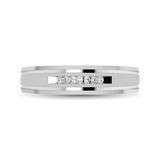 10K White Gold 1/20 Ct.Tw. Diamond Comfort Fit Ladies Band