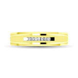 10K Yellow Gold 1/20 Ct.Tw. Diamond Comfort Fit Ladies Band