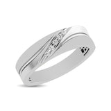 Men's 1/20 Ctw. Diamond Slant Ring in 10K White Gold