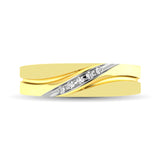 Men's 1/20 Ctw. Diamond Slant Ring in 10K Yellow Gold