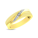 Men's 1/20 Ctw. Diamond Slant Ring in 10K Yellow Gold