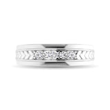 10K White Gold 1/4 Ct.Tw. Diamond Five Stone Mens Band