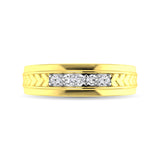 10K Yellow Gold 1/4 Ct.Tw. Diamond Five Stone Mens Band