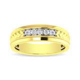 10K Yellow Gold 1/4 Ct.Tw. Diamond Five Stone Mens Band