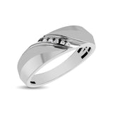 Men's 1/20 Ctw. Diamond Slant Ring in 10K White Gold