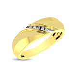 Men's 1/20 Ctw. Diamond Slant Ring in 10K Yellow Gold