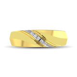 Men's 1/20 Ctw. Diamond Slant Ring in 10K Yellow Gold