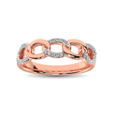 14K Rose Gold 1/6 Ct.Tw. Diamond Interlinked Annivesary Band