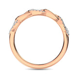 14K Rose Gold 1/6 Ct.Tw. Diamond Interlinked Annivesary Band