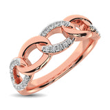 14K Rose Gold 1/6 Ct.Tw. Diamond Interlinked Annivesary Band