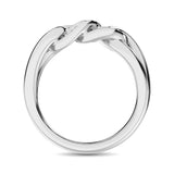 10K White Gold 1/5 Ct.Tw. Diamond Interlinked Circle Ring