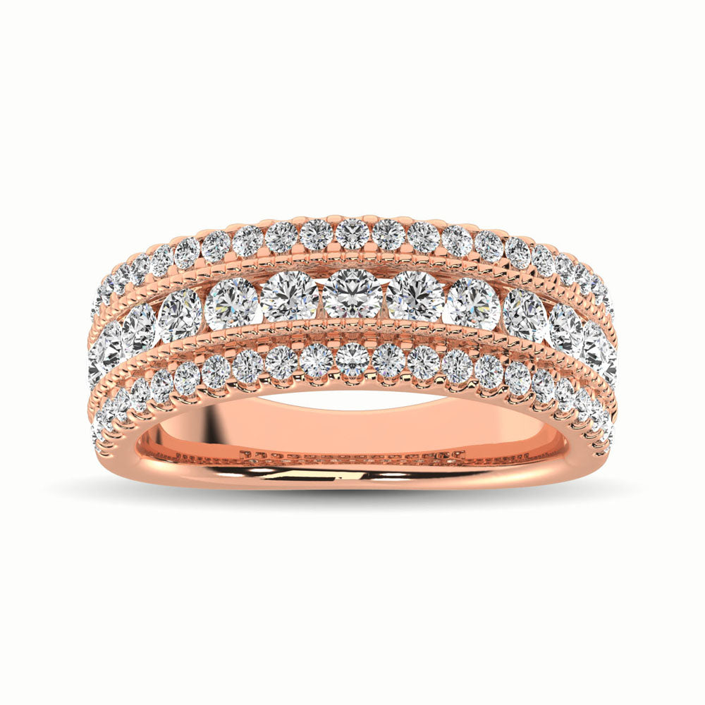 14K Rose Gold 1 1/3 Ct.Tw. Diamond Anniversary Ring