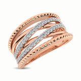 14K Rose Gold 1/3 Ct.Tw. Diamond Fashion Ring