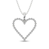 Sterling Silver 1/10 Ct.Tw. Diamond Heart Pendant
