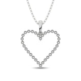 Sterling Silver 1/10 Ct.Tw. Diamond Heart Pendant