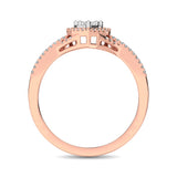 10K Rose Gold 1/4 Ct.Tw. Diamond Heart Ring