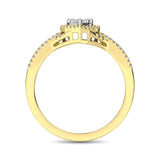 10K Yellow Gold 1/4 Ct.Tw. Diamond Heart Ring