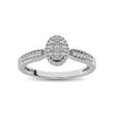 10K White Gold 1/4 Ct.Tw. Diamond Heart Ring