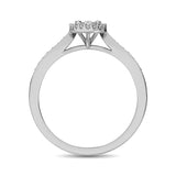 10K White Gold 1/4 Ct.Tw. Diamond Heart Ring