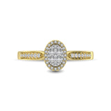 10K Yellow Gold 1/4 Ct.Tw. Diamond Heart Ring