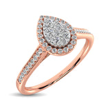 10K Rose Gold 1/4 Ct.Tw. Diamond Heart Ring