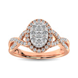 14K Rose Gold  3/4 Ct.Tw. Diamond Fashion Ring