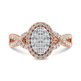 14K Rose Gold  3/4 Ct.Tw. Diamond Fashion Ring
