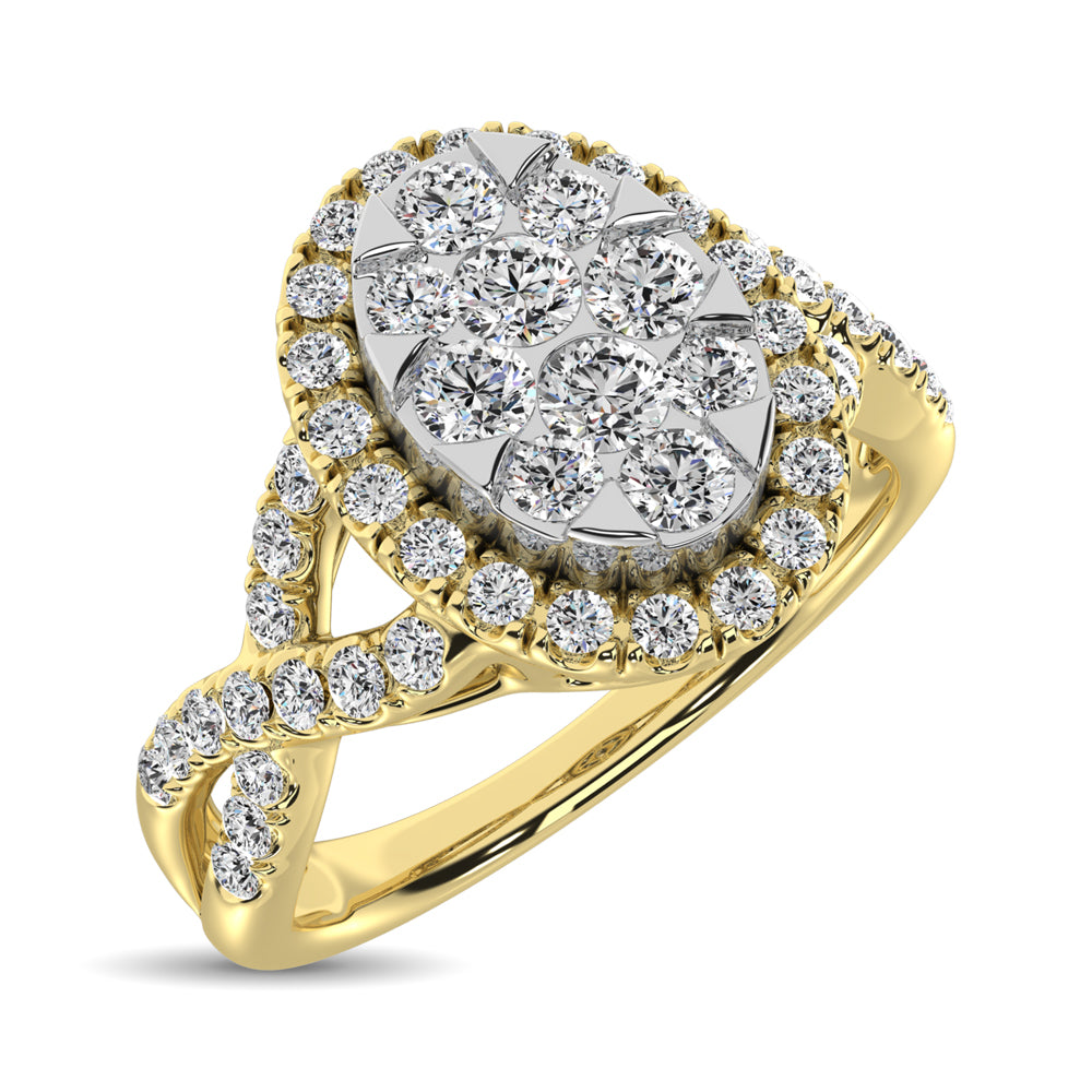 14K Yellow Gold  3/4 Ct.Tw. Diamond Fashion Ring