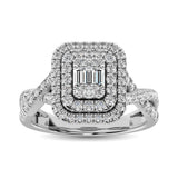 14K White Gold  1 Ct.Tw. Diamond Fashion Ring