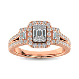 14K Rose Gold  1 Ct.Tw. Diamond Fashion Ring