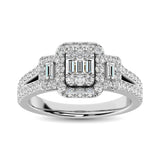 14K White Gold  1 Ct.Tw. Diamond Fashion Ring
