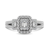 14K White Gold  1 Ct.Tw. Diamond Fashion Ring