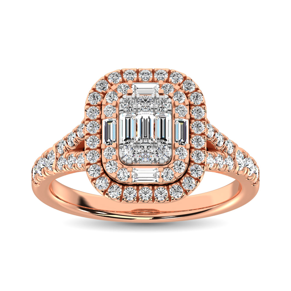 14K Rose Gold  1 Ct.Tw. Diamond Fashion Ring