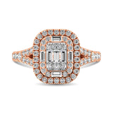 14K Rose Gold  1 Ct.Tw. Diamond Fashion Ring