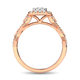 14K Rose Gold  1 Ct.Tw. Diamond Fashion Ring